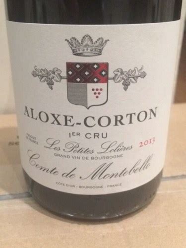 Comte de Montebello Aloxe Corton 1er Cru Les Petites Lolières Vivino US