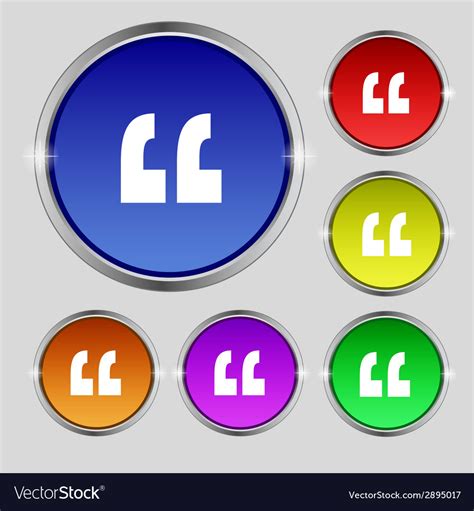 Quote Sign Icon Quotation Mark Symbol Double Vector Image