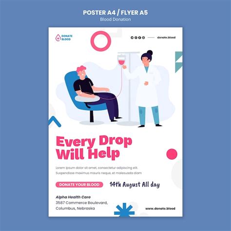 Free Psd Blood Donation Poster Design Template