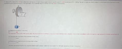 Solved An object with a mass of m = 4.8 kg is attached to | Chegg.com 