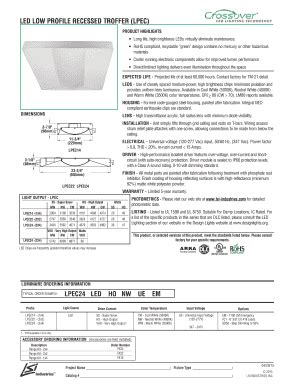 Fillable Online Led Low Profile Recessed Troffer Lpec Product