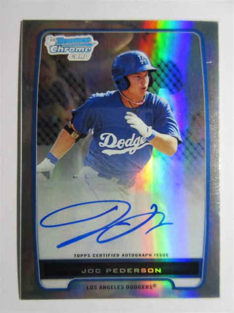 2012 Bowman Chrome Prospect Autographs Refractors Joc Pederson 500 ジョク