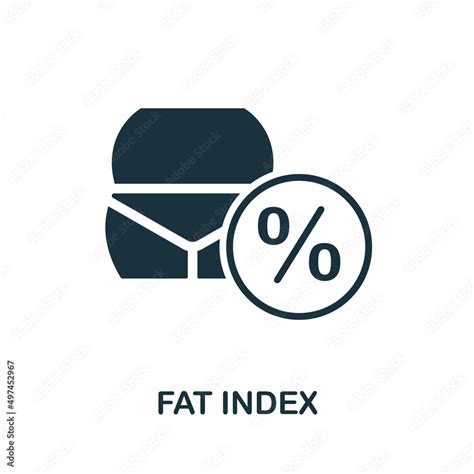 Fat Index Icon Monochrome Simple Fat Index Icon For Templates Web