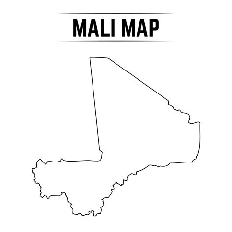 Esquema Simple Mapa De Mali Vector En Vecteezy