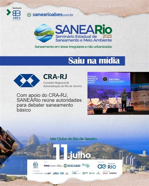 SANEA Rio na mídia CRA RJ apoio do CRA RJ SANEARio reúne