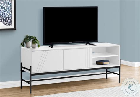 2738 White And Black Tv Stand From Monarch Coleman Furniture