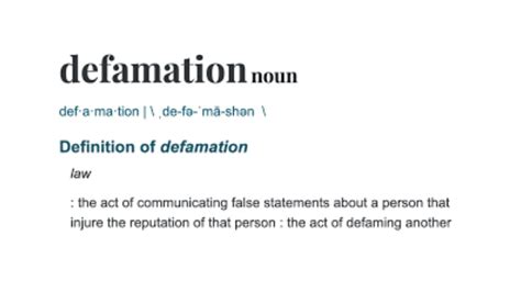 Defamation Of Character Protecting Reputation And Upholding