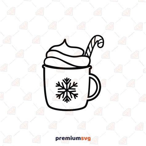 Hot Chocolate Mug Outline SVG In Hot Chocolate Hot Chocolate Mug Outline Designs