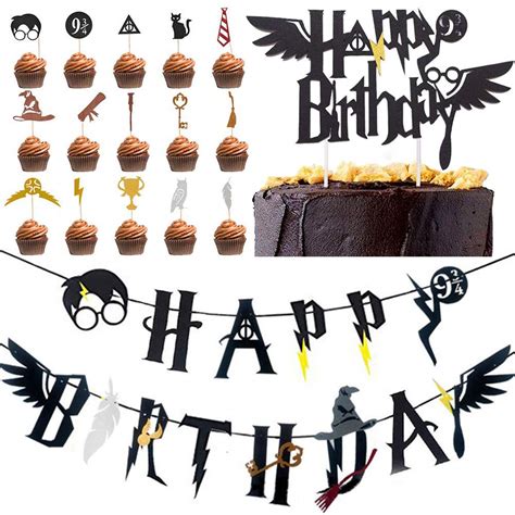 Harry Potter Cake Topper Betoy Pcs Wizard Theme Birthday Cake Toppers