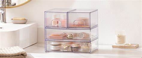 Amazon Vorey Clear Stackable Desk Storage Drawers Pack Acrylic