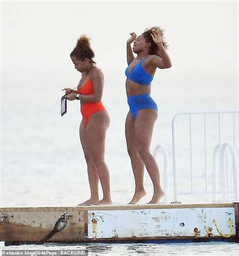 Fleur East Flaunts Her Incredible Figure In A Bold Blue Bikini As She Hits The Beach In Barbados