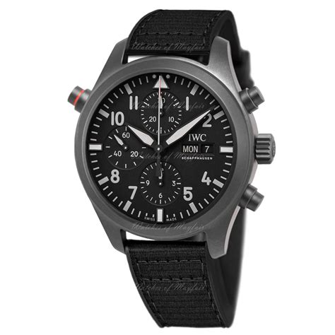 Iwc Pilot S Watch Double Chronograph Top Gun Ceratanium Mm Iw