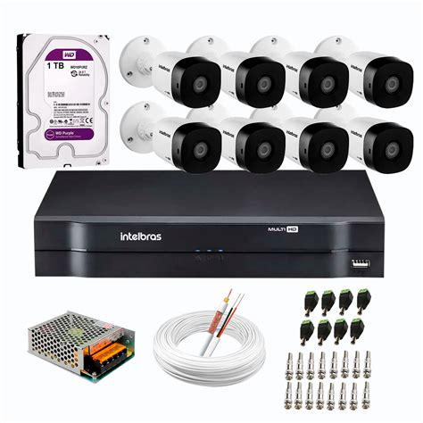 Kit 8 Câmeras de Segurança Full HD 1080p VHD 1220 B G6 DVR Intelbras