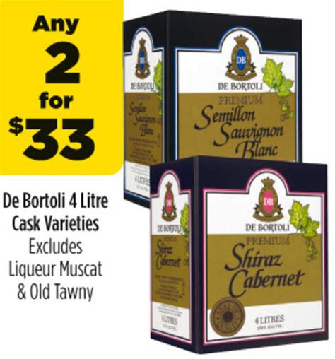 De Bortoli Litre Cask Varieties Offer At Coles