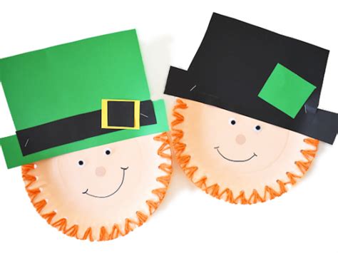 Paper Plate Lacing Leprechaun Craft Our Kid Things