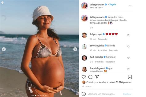 Talita Younan Encanta Web Ao Relembrar Cliques Da Gravidez Barriga