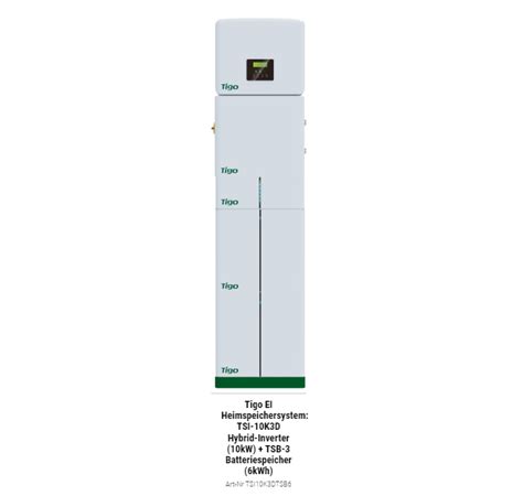 Tigo EI Heimspeichersystem TSI 10K3D Hybrid Inverter 10kW TSB 6