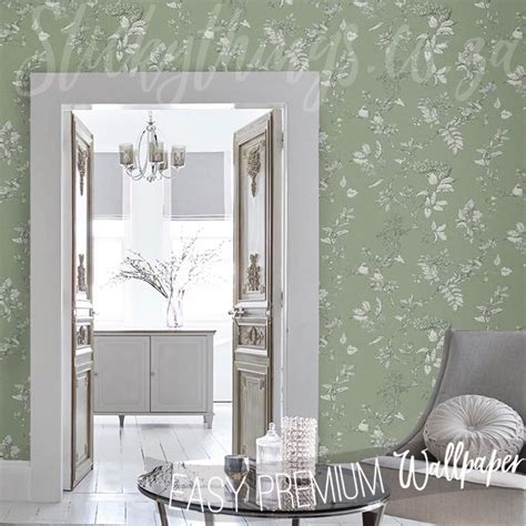 Sage Heritage Branch Wallpaper Laura Ashley Elderwood Wallpaper