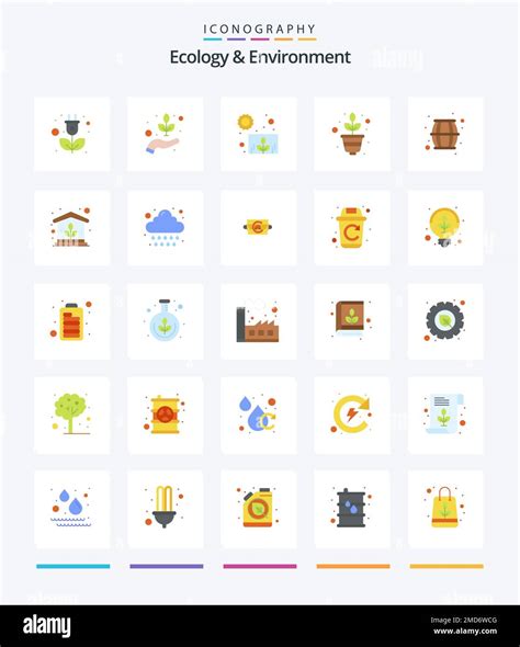 Ecolog A Creativa Y Medio Ambiente Pack De Iconos Planos Como