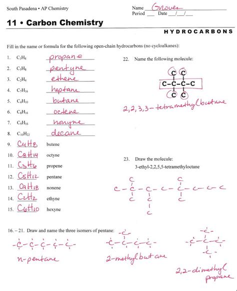 Nomenclature Practice With Answers