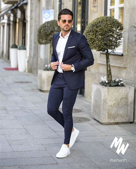 How To Wear White Sneakers With Suit Uvmensfashion Suits And