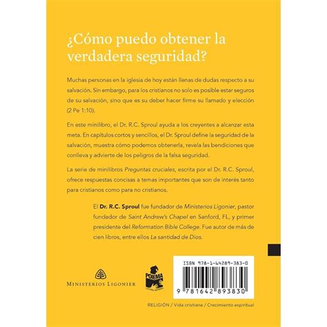 Puedo Estar Seguro De Que Soy Salvo R C Sproul Librer A Cristiana