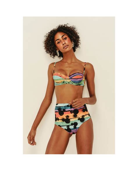 Bikini Tops Top Listrado Rainbow Brand Agua De Coco