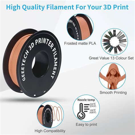 Geeetech Matte Pla Filament For D Printer Orange Europe