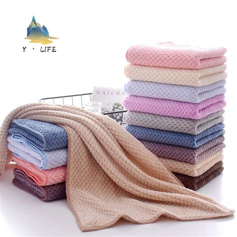 【y • Life】30cm30cm Merbau Coral Fleece Bath Towel Men And Women Bath Towel Wrapped Towel Water