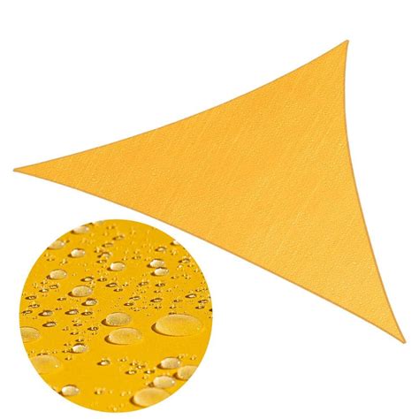 Royal Shade Waterproof 12 Ft X 12 Ft X 12 Ft Triangle Shade Sail Yellow Rs Tadt12 8 The