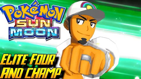 Pokémon Sun And Moon Elite Four And Champion Kukui Battle Ending Youtube