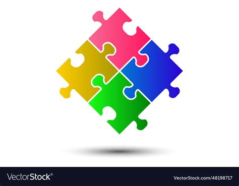 Puzzle pieces Royalty Free Vector Image - VectorStock