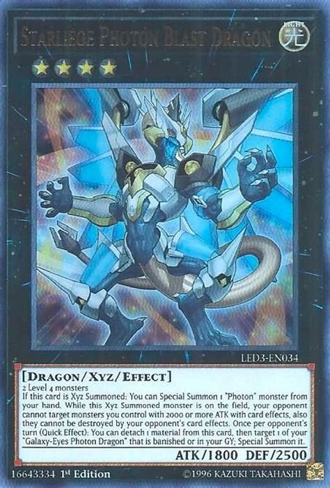 Starliege Photon Blast Dragon Legendary Duelists White Dragon Abyss