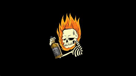 2560x1600 Skull With Jack Daniels Oled Wallpaper2560x1600 Resolution