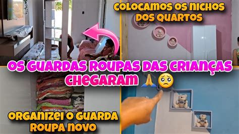 O Guarda Roupas Das Crian As Chegou Colocamos Os Nichos Organizei