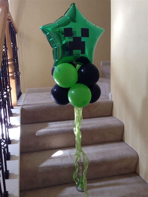 Minecraft Balloon By Jingstyle I Bought The Mylar Star Balloon At Dollar Tree The Green And