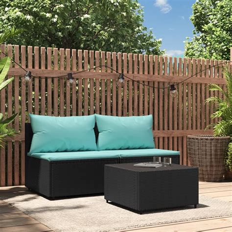 Festnight Balkon Sofa Rattan 2 Sitzer Gartensofa Balkonmöbel Keiner