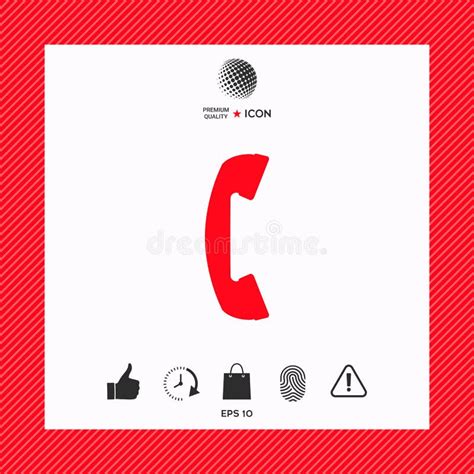 Telephone Handset Telephone Receiver Symbol Stock Vector