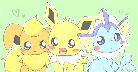 ポケモン 初期ブイズ！ ひなうさのイラスト Pixiv