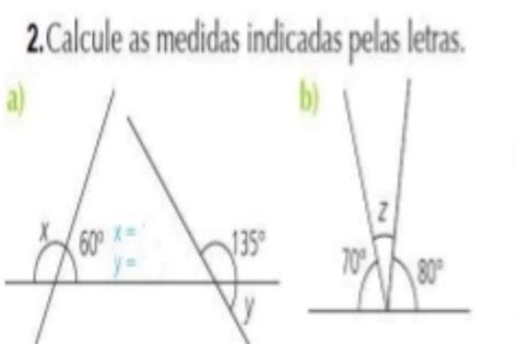 Calcule As Medidas Indicadas Pelas Letras Pfv Me Ajudemm Brainly