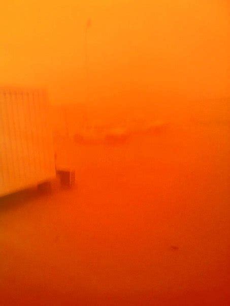 Algeria Extreme Dust Storm Colors Sky Turns Blood Red Strange Sounds