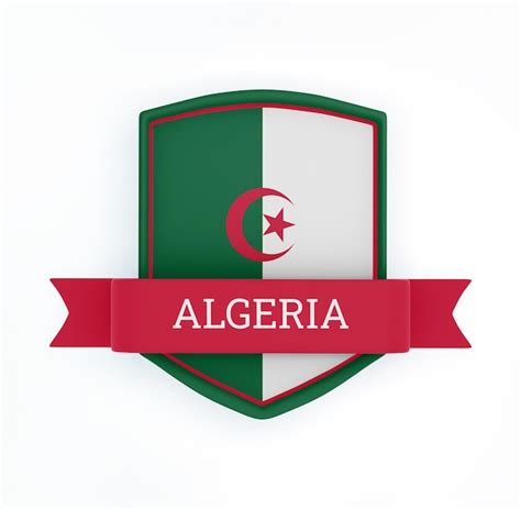 Algerien Flagge Mit Banner Kostenlose Foto