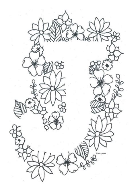 Letter J Colouring Page Pdf Download Etsy