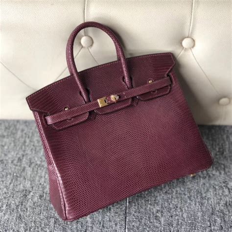 重庆成都爱马仕铂金包定制 Hermes Birkin 25cm CK57 Bordeaux 波尔多酒红蜥蜴皮 Hermès Birkin