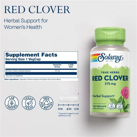 Solaray Red Clover 375 mg - Красный клевер | Купить в Москве. Доставка ...