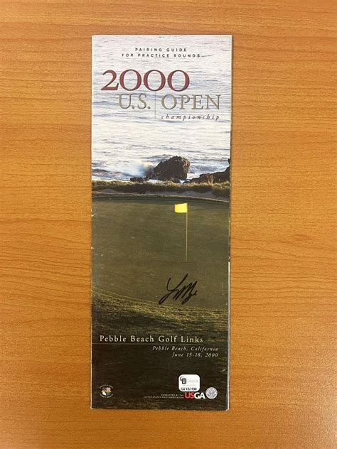 2000 Pebble Beach 100th Us Open Championship Larry Mize Signed