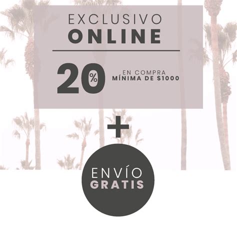 Promoción Vanity de 20 de descuento envío gratis en compras online