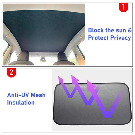 Buy Jaronx Compatible With Tesla Model Y Glass Roof Sunshade Overhead