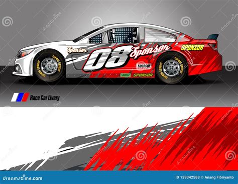 Race Car Livery Graphic Vector. Abstract Grunge Background Design for ...