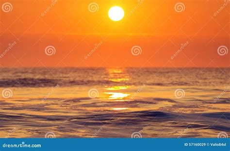 Sunrise And Shining Waves In Ocean Stock Image Image Of Landscapes